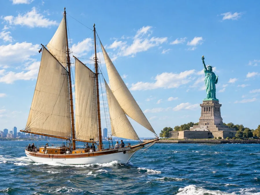 Paseo en velero a la Estatua de la Libertad con barra a bordo